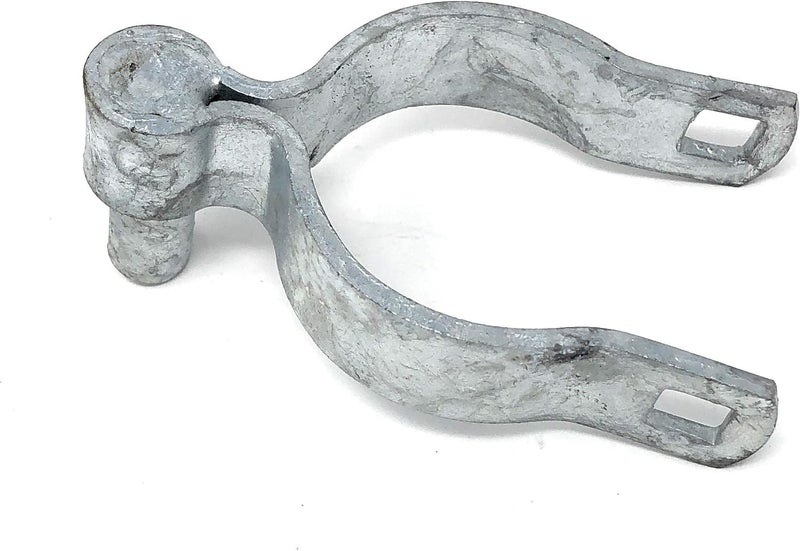 Ozark Fence - Chain Link Gate Post Hinge - Heavy Duty Pressed Steel - Includes Carriage Bolts & Nuts (Galvanized Steel, 2-7/8"") - Image 2